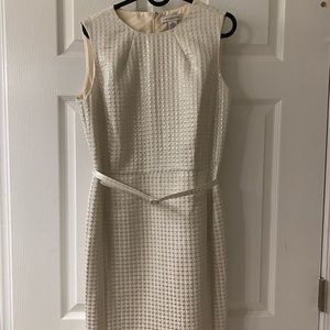 Liz Claiborn dress - platinum houndstooth print